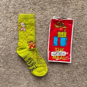 Green Grinch Socks McDonald’s Grinch Meal